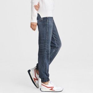 Rag & Bone Miramar Printed Indigo Wash Trompe L'oeil Cotton Jogger Merest M